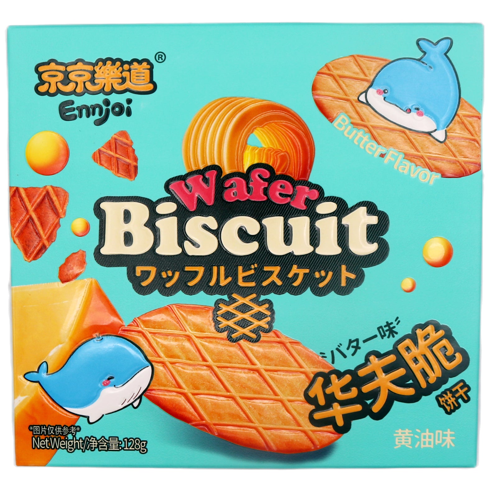 JJLD Wafer Biscuit Butter Flavour 京京樂道華夫脆 牛油味 128g - Tuk Tuk Mart