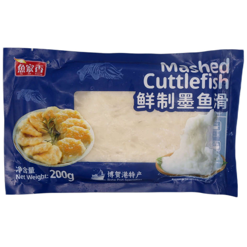 YJX Mashed Cuttlefish 魚家香 鮮製墨魚滑 200g (Frozen) - Tuk Tuk Mart