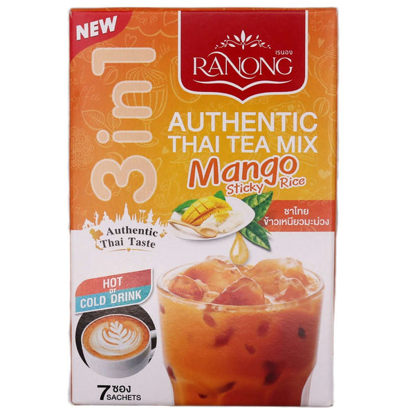 Ranong Authentic Thai Tea Mix - Mango Sticky Rice Flavour (25g*7pcs) 175g - Tuk Tuk Mart