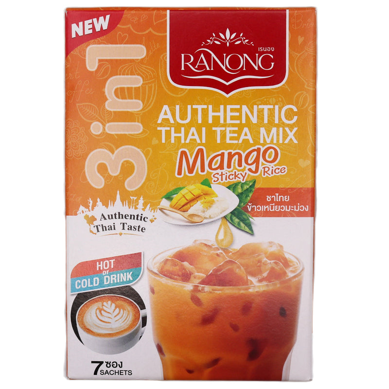 Ranong Authentic Thai Tea Mix - Mango Sticky Rice Flavour (25g*7pcs) 175g - Tuk Tuk Mart