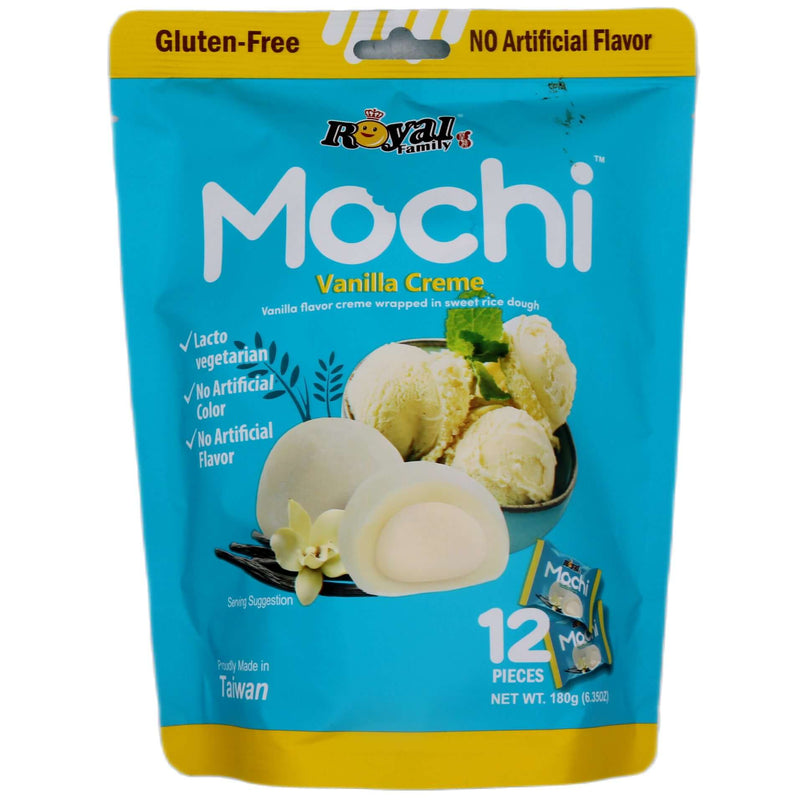 Royal Family Vanilla Creme Mochi (15g*12pcs) 180g - Tuk Tuk Mart