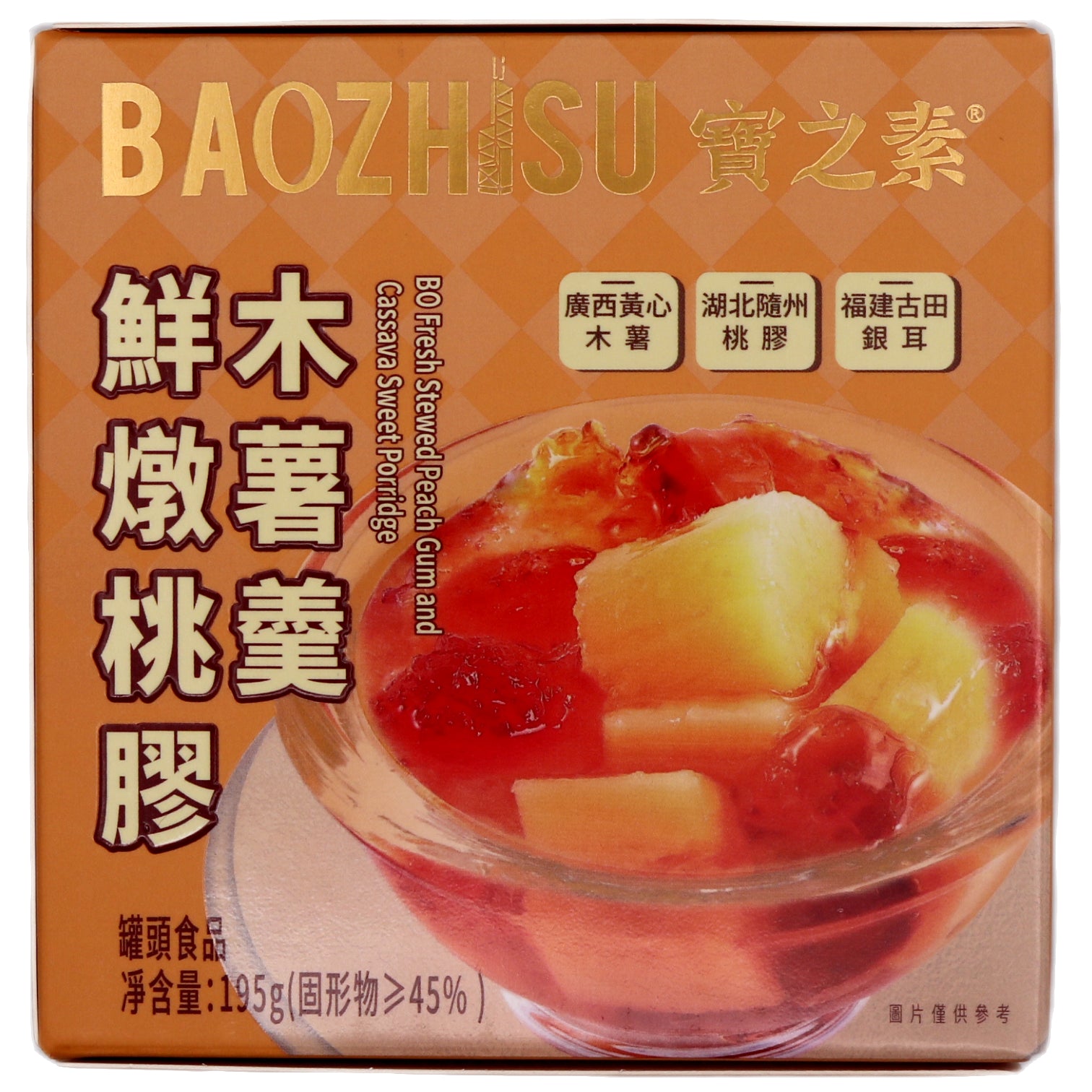 Baozhisu Fresh Stewed Peach Gum and Cassava Sweet Porridge 寶之素 鮮燉桃膠木薯羹 195g - Tuk Tuk Mart