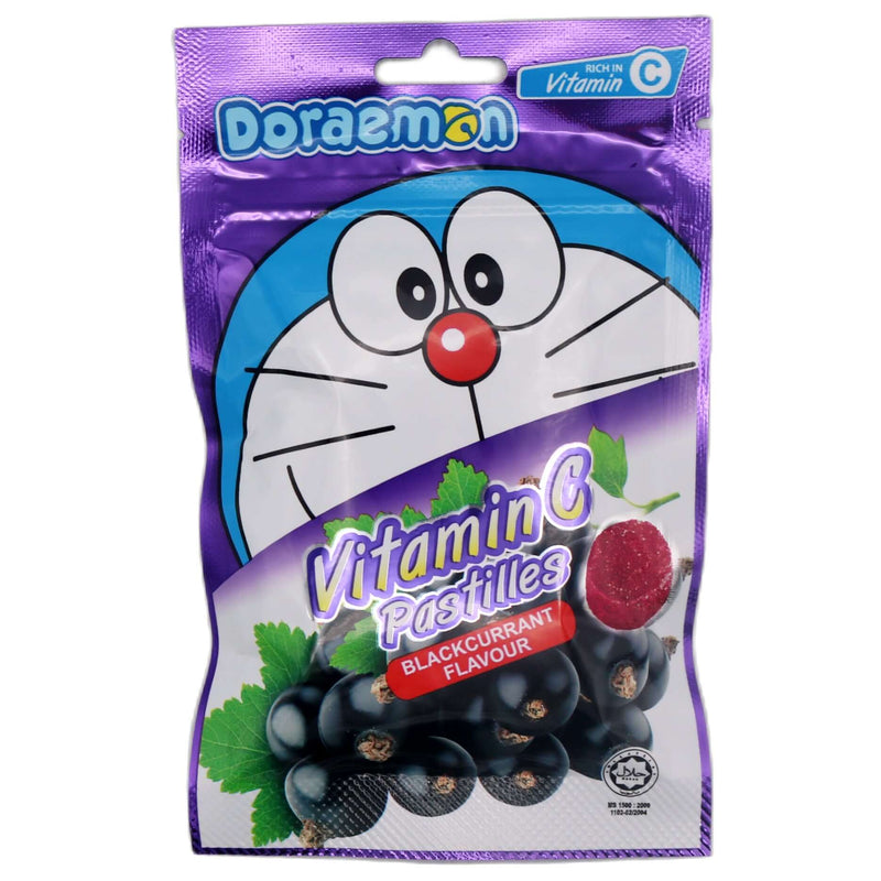 Big Foot Doraemon Vitamin C Pastilles Blackcurrant Flavour 40g - Tuk Tuk Mart