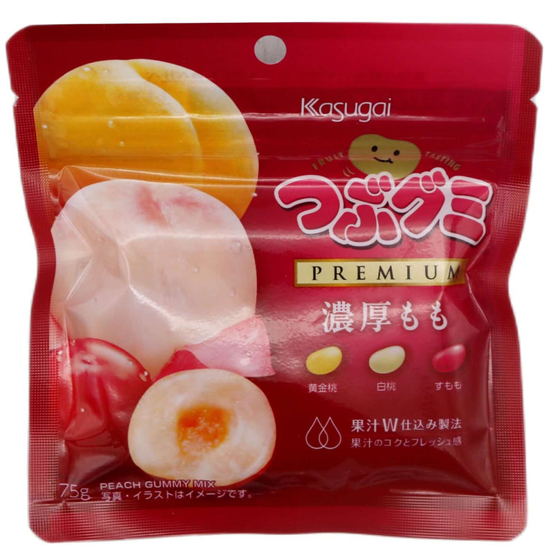 Kasugai Seika Gummy Sweets Premium Rich Assorted Peach Flavour 75g- Tuk Tuk Mart