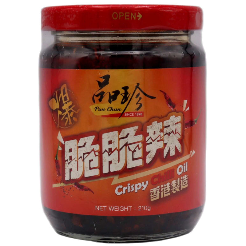 Pun Chun Crispy Chilli Oil 品珍脆脆辣 210g - Tuk Tuk Mart