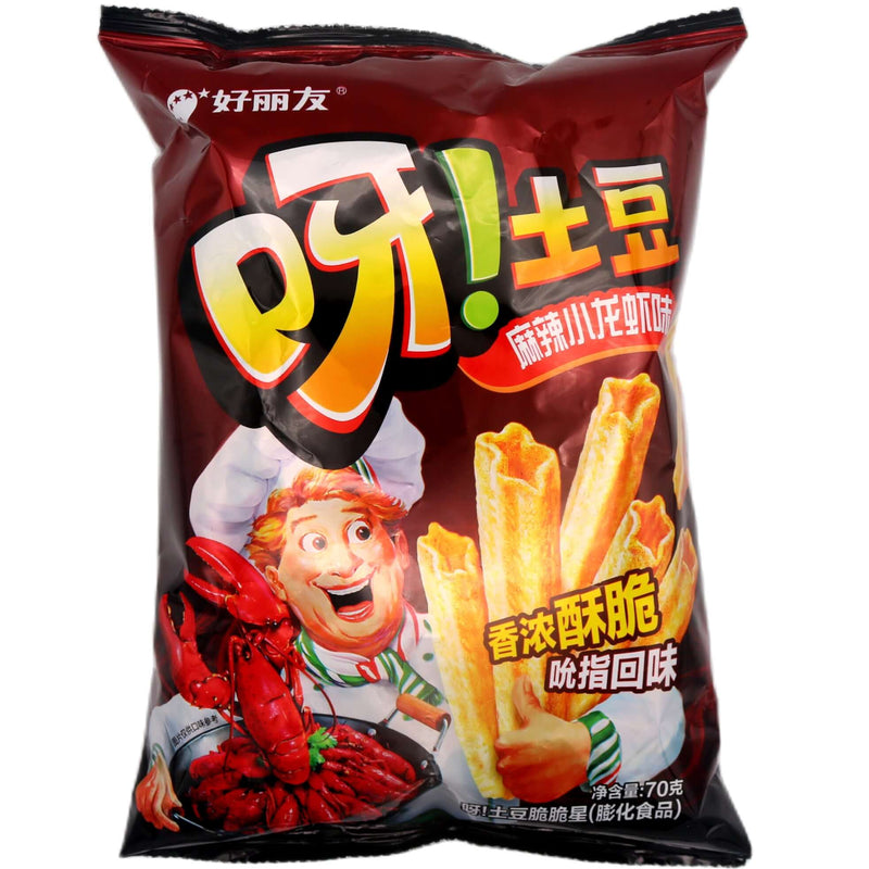 Orion Potato Chips Spicy Crayfish Flavour 好朋友呀! 土豆麻辣小龍蝦味 70g - Tuk Tuk Mart