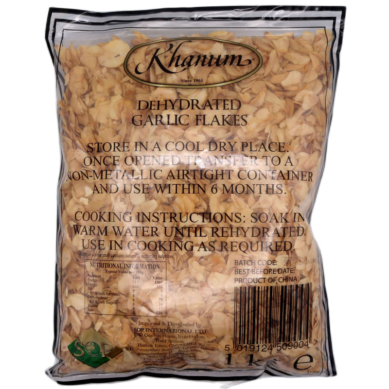 Khanum Dehydrated Garlic Flakes 1kg - Tuk Tuk Mart