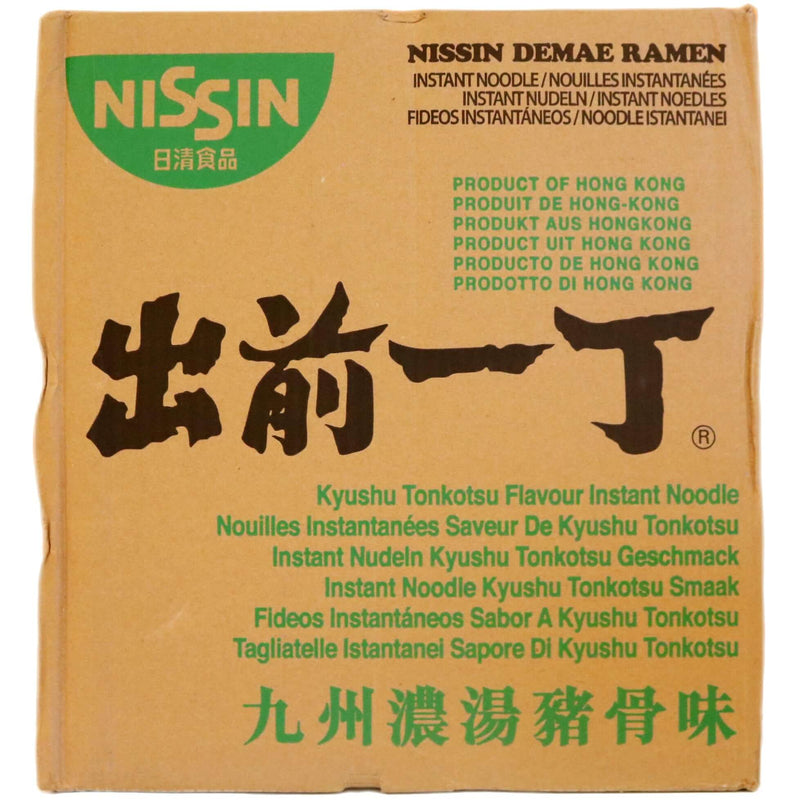 HK Box of Nissin Demae Ramen Kyushu Tonkotsu Flavour Instant Noodle 出前一丁九州濃湯豬骨味 (100g*30Pcs) - Tuk Tuk Mart