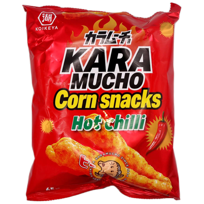 Koikeya Kara Mucho Corn Snacks Hot Chilli Flavour 65g - Tuk Tuk Mart