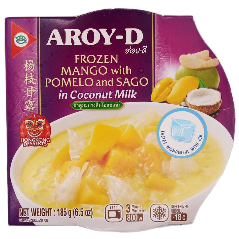 Aroy-D Frozen Mango with Pomelo and Sago in Coconut Milk 185g (Frozen) - Tuk Tuk Mart