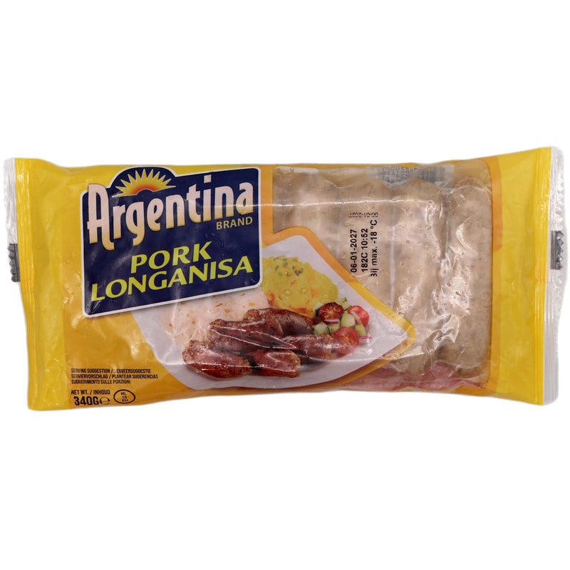 Argentina Brand Pork Longanisa 340g (Frozen) - Tuk Tuk Mart