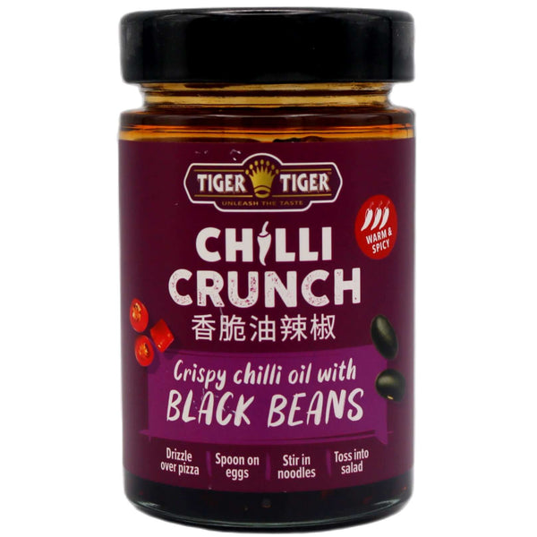 Tiger Tiger Chilli Crunch Crispy Chilli Oil with Black Beans 170g - Tuk Tuk Mart