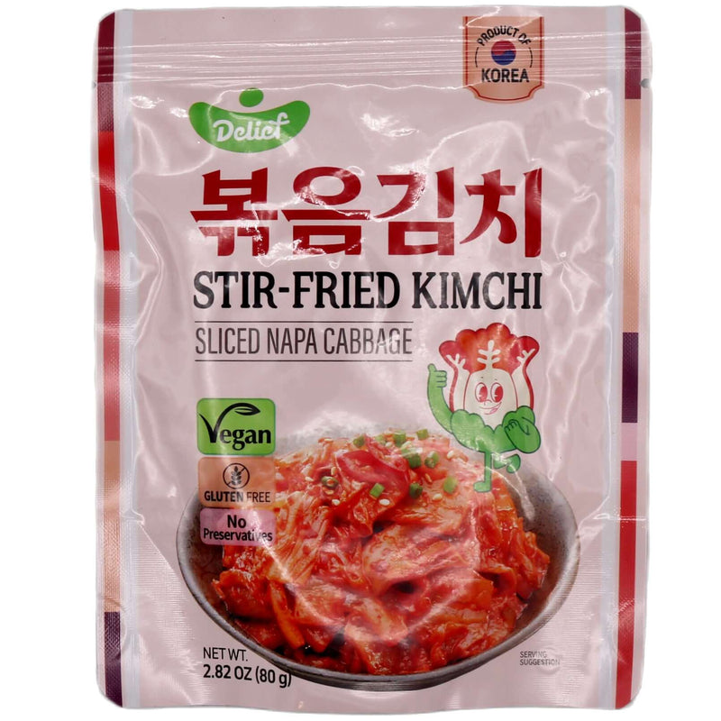 Delief Stir-Fried Kimchi (Sliced Napa Cabbage) 80g - Tuk Tuk Mart