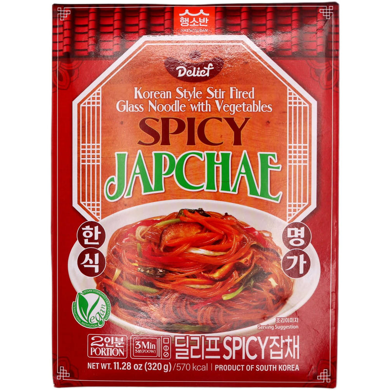 Delief Spicy Japchae Korean Style Stir Fried Glass Noodle with Vegetables 320g - Tuk Tuk Mart
