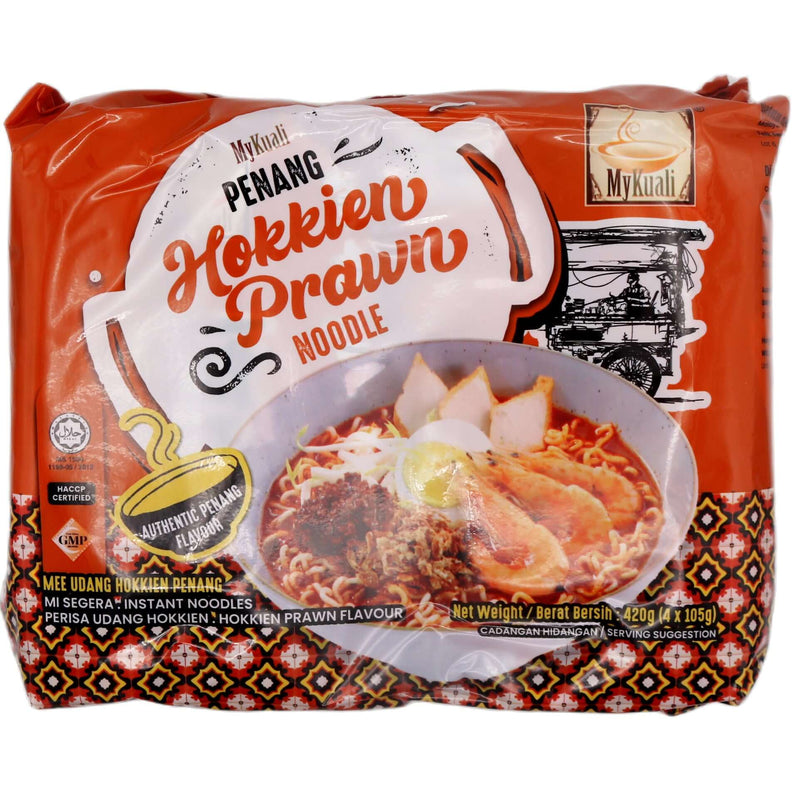 Mykuali Penang Hokkien Prawn Noodle (105g*4pcs) 420g - Tuk Tuk Mart