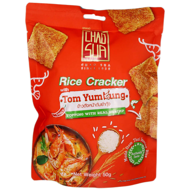 Chao Sua Mini Rice Cracker Tom Yum Kung Flavour 50g - Tuk Tuk Mart