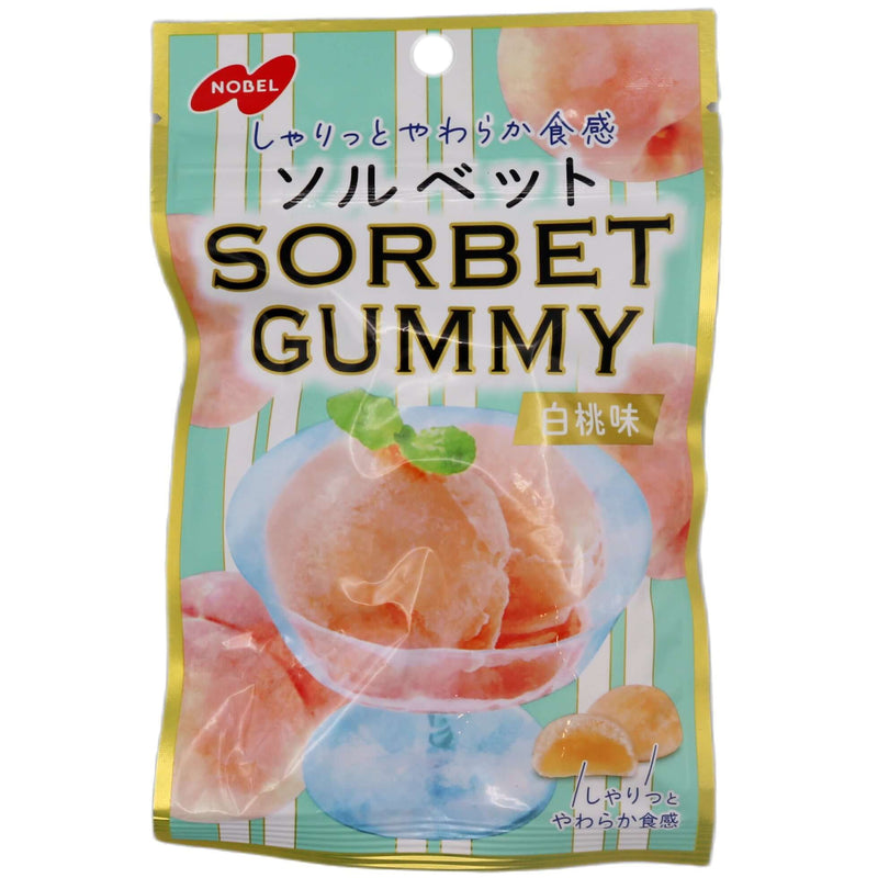 Nobel Sorbet Gummy (White Peach Flavour) 50g - Tuk Tuk Mart
