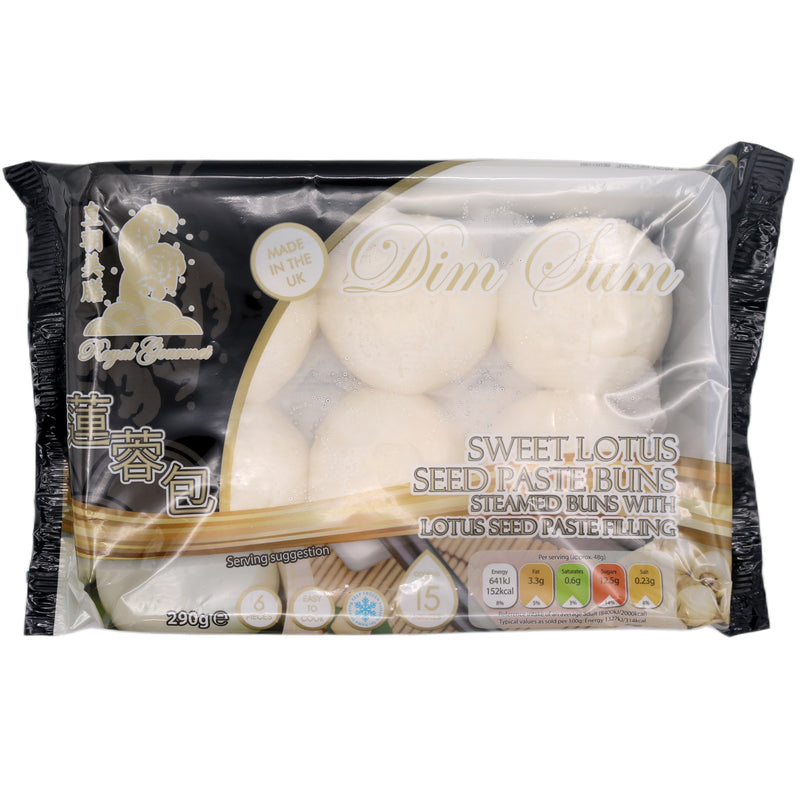 Royal Gourmet Sweet Lotus Seed Paste Bun 蓮蓉包 (6pcs) 290g (Frozen) - Tuk Tuk Mart