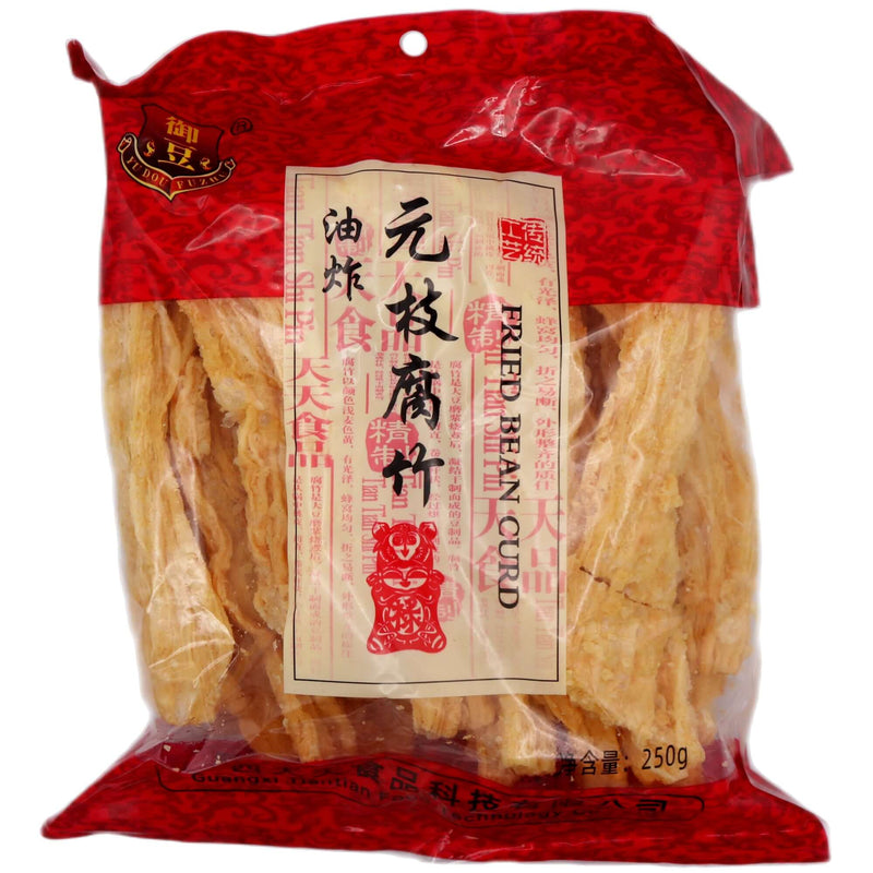 Yu Dou Fried Bean Curd Stick 油炸元枝腐竹 250g - Tuk Tuk Mart