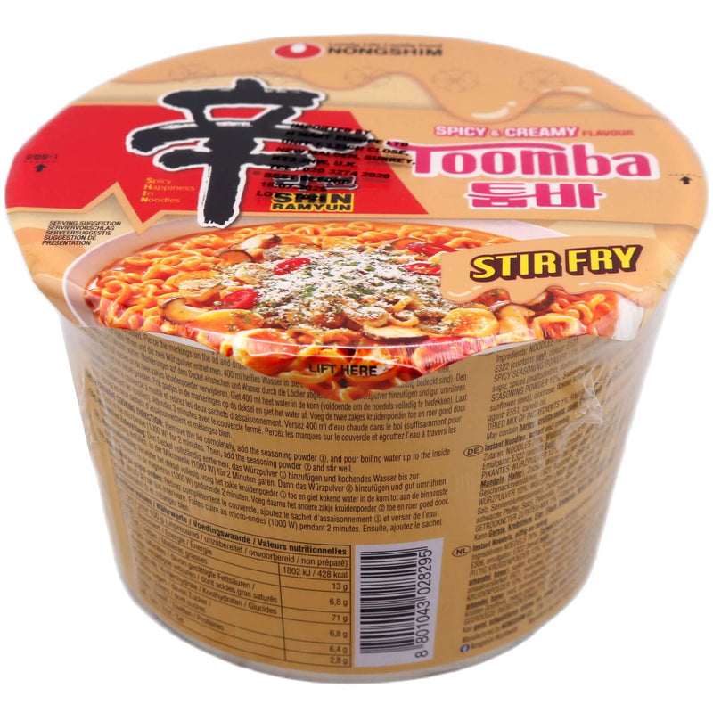 Nongshim Toomba Instant Noodles Spicy & Creamy Flavour (Bowl) 113g - Tuk Tuk Mart