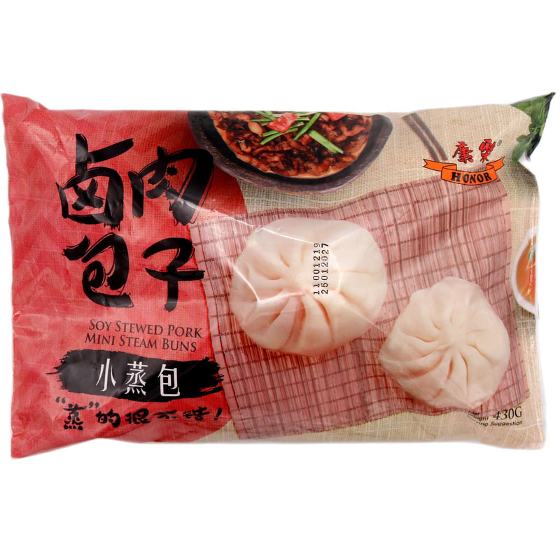Honor Soy Stewed Pork Mini Steam Buns 康樂鹵肉包子小蒸包 430g (Frozen) - Tuk Tuk Mart