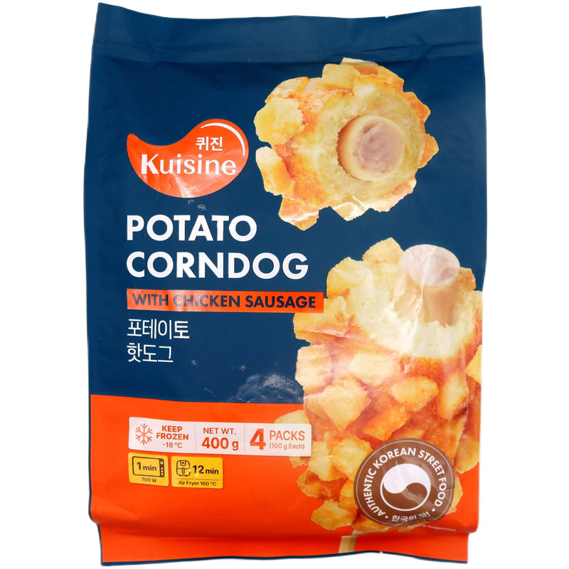 Kuisine Potato Corndog with Chicken Sausage (100g*4packs) 400g (Frozen) - Tuk Tuk Mart