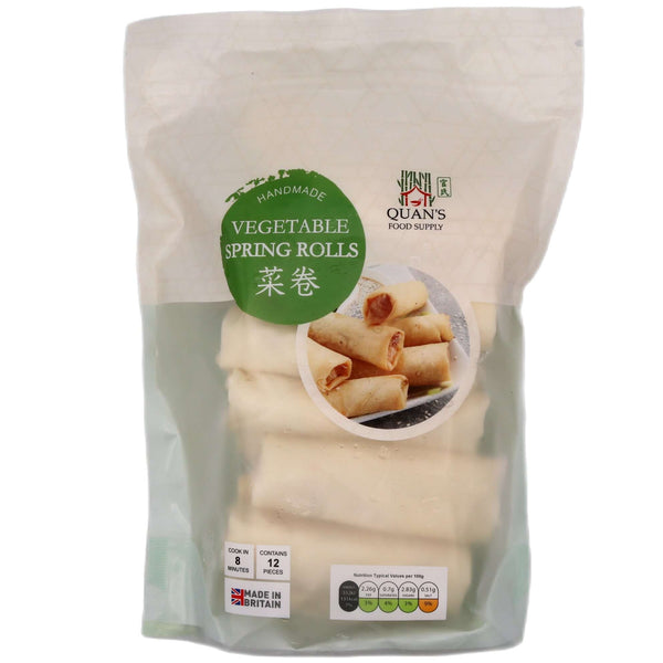Quan's Vegetable Spring Rolls 官氏菜卷 (12Pcs) 480g (Frozen) - Tuk Tuk Mart