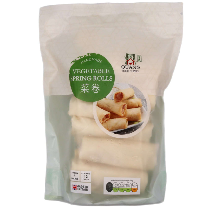 Quan's Vegetable Spring Rolls 官氏菜卷 (12Pcs) 480g (Frozen) - Tuk Tuk Mart
