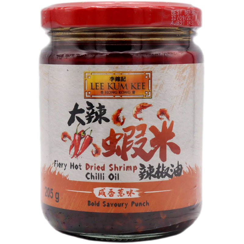 Lee Kum Kee Fiery Hot Dried Shrimp Chilli Oil 205g - Tuk Tuk Mart