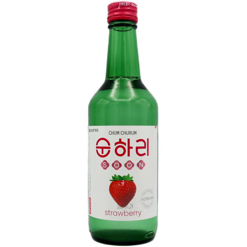 Lotte Chum Churum Strawberry Flavoured Soju (Alc. 12% Vol.) 350ml - Tuk Tuk Mart