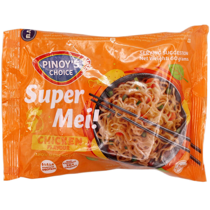 Pinoy's Choice Super Mei! Chow Mein Noodles Chicken Flavour 60g - Tuk Tuk Mart
