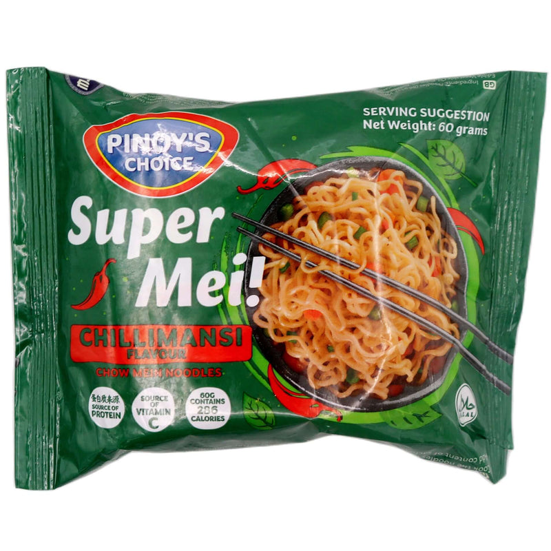 Pinoy's Choice Super Mei! Chow Mein Noodles Chillimansi Flavour 60g - Tuk Tuk Mart