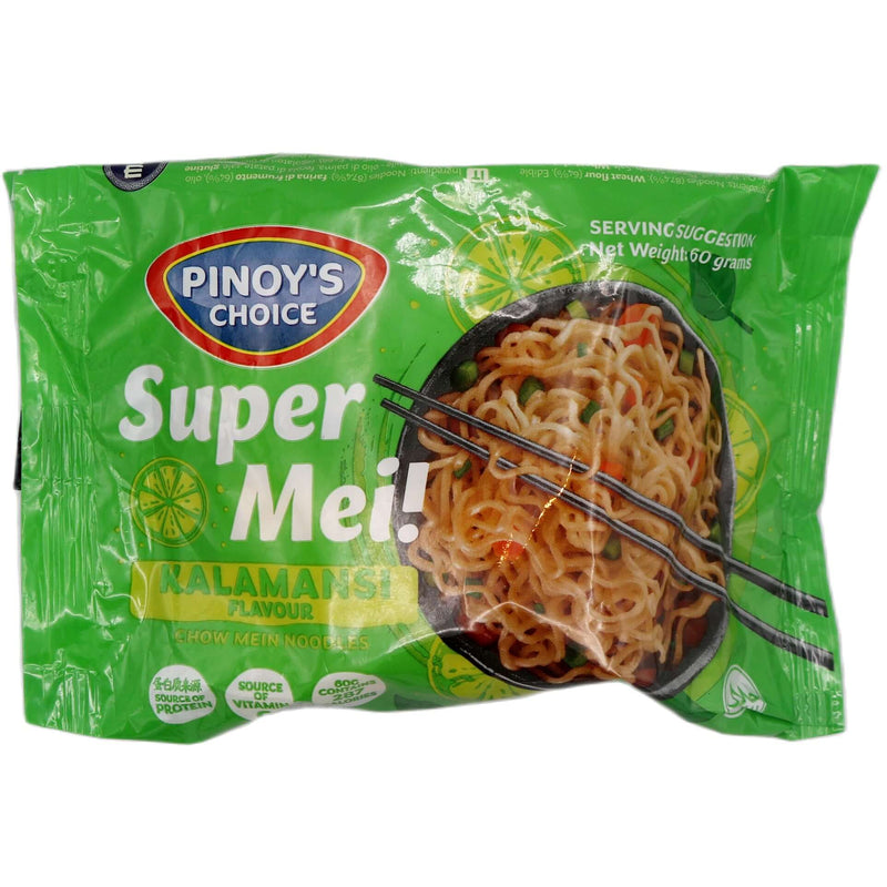 Pinoy's Choice Super Mei! Chow Mein Noodles Kalamansi Flavour 60g - Tuk Tuk Mart