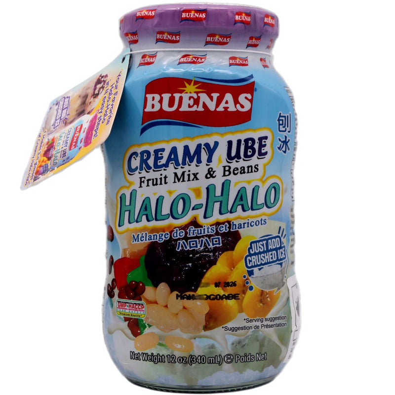 Buenas Halo-Halo Creamy Ube Fruit Mix & Beans 340ml - Tuk Tuk Mart