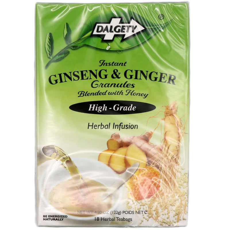 Dalgety Instant Ginseng & Ginger Granules Blended with Honey Herbal Infusion (18 Herbal Teabags) 122g - Tuk Tuk Mart