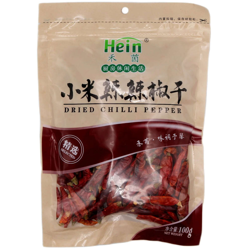 Hein Dried Chilli Pepper 禾茵小米辣辣椒乾 100g - Tuk Tuk Mart
