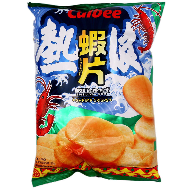 Calbee Shrimp Crisps Hot & Spicy Flavour 80g - Tuk Tuk Mart