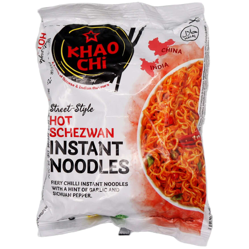 Khao Chi Street-Style Hot Schezwan Instant Noodles 80g - Tuk Tuk Mart
