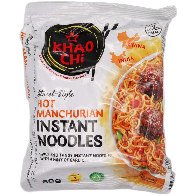 Khao Chi Street-Style Hot Manchurian Instant Noodles 80g - Tuk Tuk Mart