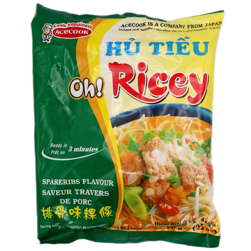 Acecook Oh! Ricey Instant Rice Noodles Spareribs Flavour 70g - Tuk Tuk Mart