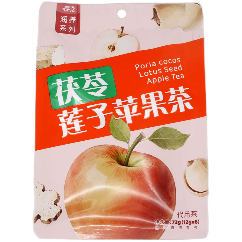 Kakoo Poria Cocos, Lotus Seeds and Apple Tea Herbal Tea Bag (12g*6pcs) 72g - Tuk Tuk Mart
