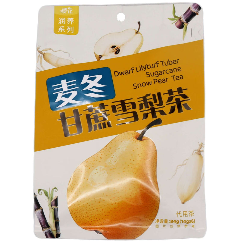 Kakoo Dwarf Lilyturf Tuber, Sugarcane & Snow Pear Tea Herbal Tea Bag (14g*6pcs) 84g - Tuk Tuk Mart