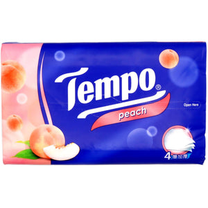 Tempo 4ply Peach Softpack Facial Tissue (1 pack) - Tuk Tuk Mart