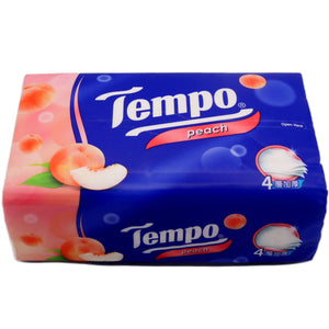 Tempo 4ply Peach Softpack Facial Tissue (1 pack) - Tuk Tuk Mart