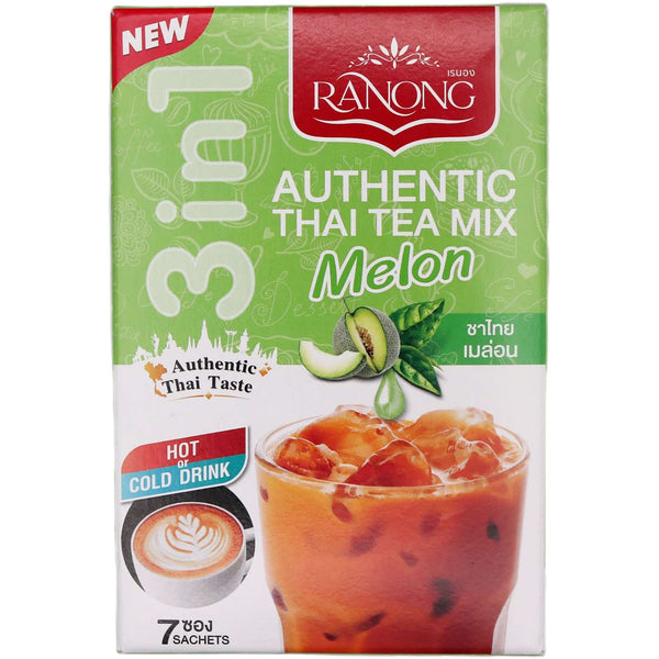 Ranong Authentic Thai Tea Mix - Melon Flavour (25g*7pcs) 175g - Tuk Tuk Mart
