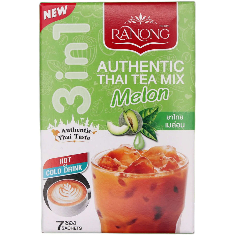 Ranong Authentic Thai Tea Mix - Melon Flavour (25g*7pcs) 175g - Tuk Tuk Mart