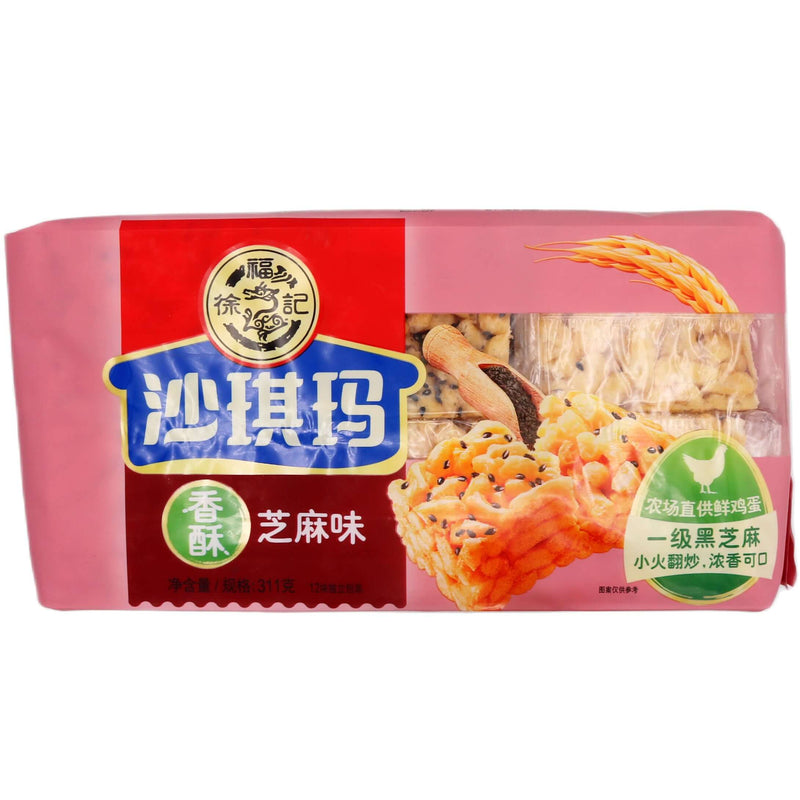 HSU Sesame Sachima (Flour Cake) (With Sugar(s) and Sweetener(s)) 徐福記沙琪瑪香酥芝麻味 311g - Tuk Tuk Mart
