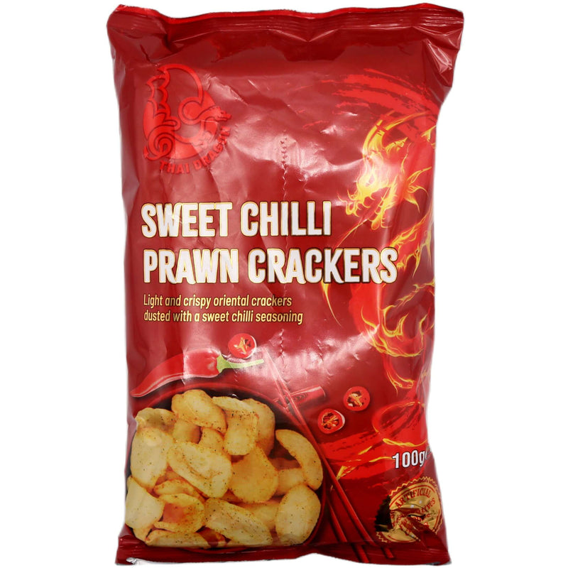 Thai Dragon Sweet Chilli Prawn Crackers 100g - Tuk Tuk Mart