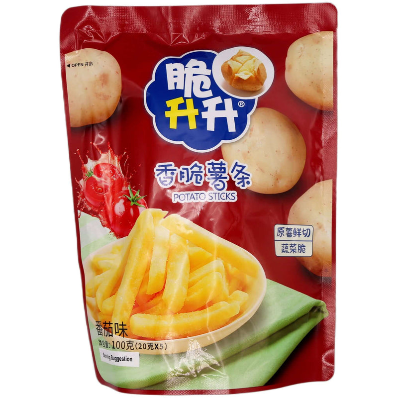 Crisup French Fries Tomato Flavour 脆升升薯條番茄味 (20g*5packs) 100g - Tuk Tuk Mart
