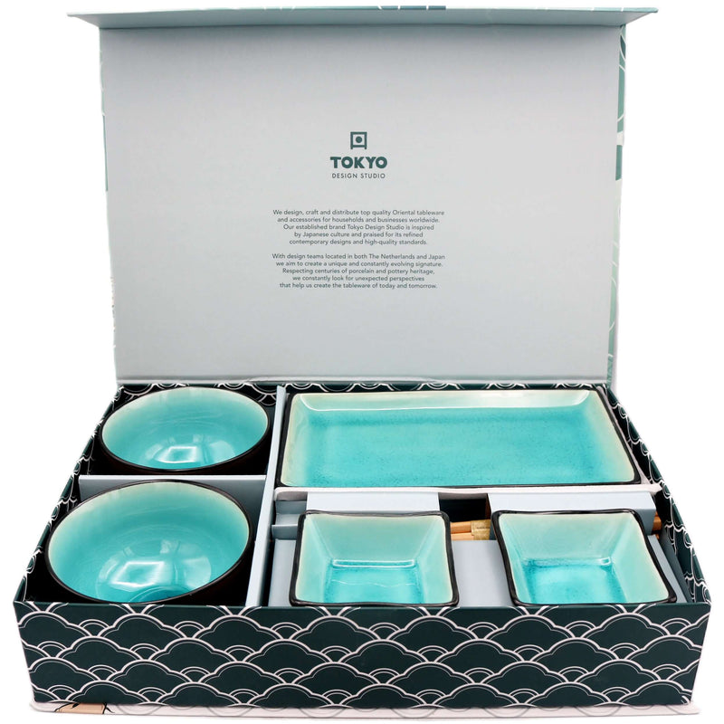 Tokyo Design Studio Sushi Set (Glassy Turquoise) - Tuk Tuk Mart
